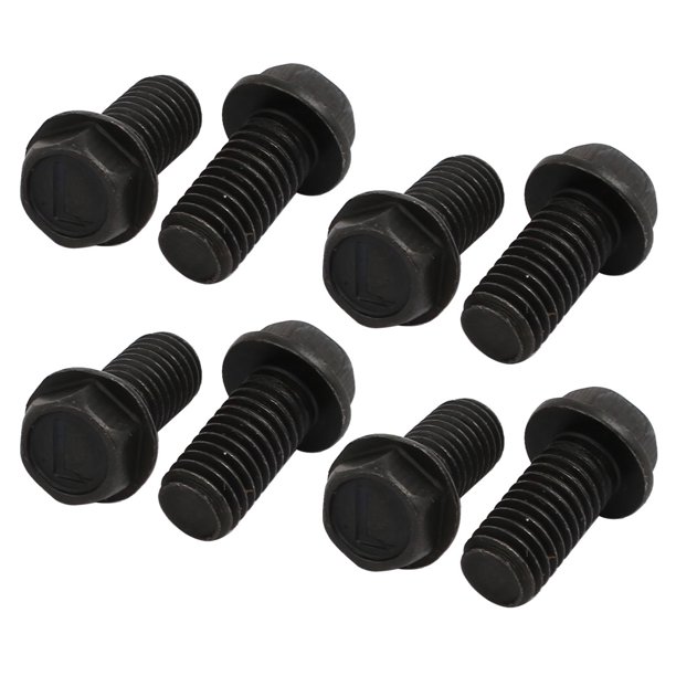 8pcs M8x16mm 8.8 Grade Hex Head Flange Left Hand Thread Bolt for
