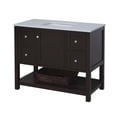 thumbnail image 3 of Lakeshore 42" Bathroom Vanity with Chocolate Cabinet and Engineered White Top, 3 of 6