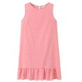 thumbnail image 4 of Femmes Robe Sans Manches Veste à Pois Volants Autour Imprimé Robe Robe en Vrac, Rose, 3XL, 4 of 6
