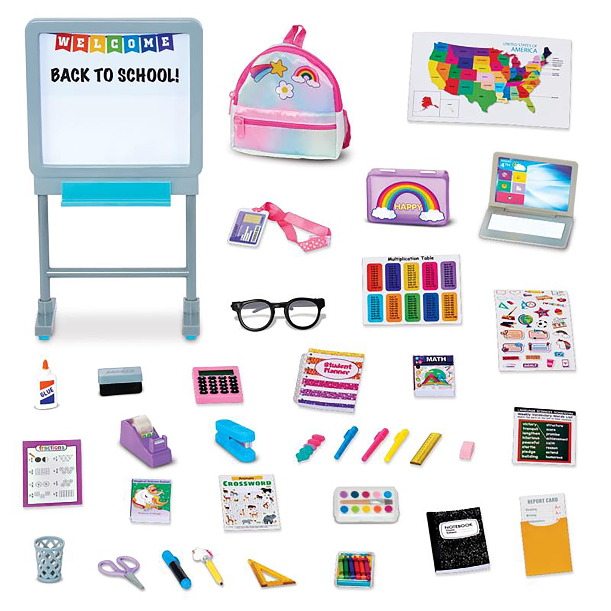 My Life As School Playset with Backpack and Accessories for 18-inch Dolls