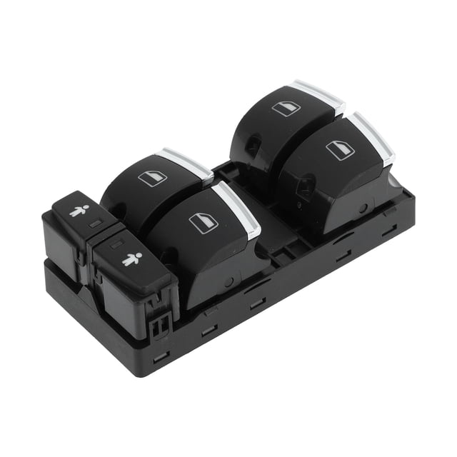 Interruptor de ventana eléctrica Unique Bargains No.4F0959851J para el lado del conductor delantero izquierdo para Audi A3 Q7 S6 Negro
