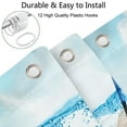 thumbnail image 4 of Funny Cat Shower Curtain Set Teal Blue Sea Ocean Shower Curtains with Animal Octopus Starfish Turtle Anchor Fish Nautical Bathroom Curtain Ocean Cute Shower Curtains for Bathroom Decor (47X64), 4 of 5