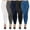 Royal/Black/Navy/Grey/White, variant on Kuda Moda 5 Pack Women's High Waist Warm Thermal Fleece Lined Full Length Leggings with Flattering Front Seam
