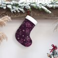 thumbnail image 6 of Salouo Snowflakes and Hearts Print Christmas Stockings,Large Xmas Stocking Set of 1 Holiday and Farmhouse Stocking for Christmas Holiday Party Decoration(17.7*11 Inch), 6 of 7