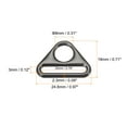thumbnail image 2 of Uxcell 0.79" Adjuster Triangle with Bar Swivel Clip D Dee Ring Buckle, 16Pack Dark Grey, 2 of 5