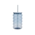 thumbnail image 4 of Just Feed Me by Jessie James Decker 4-Piece 18oz Bubble-Ribbed Tumbler with Straw, Blue, 4 of 9