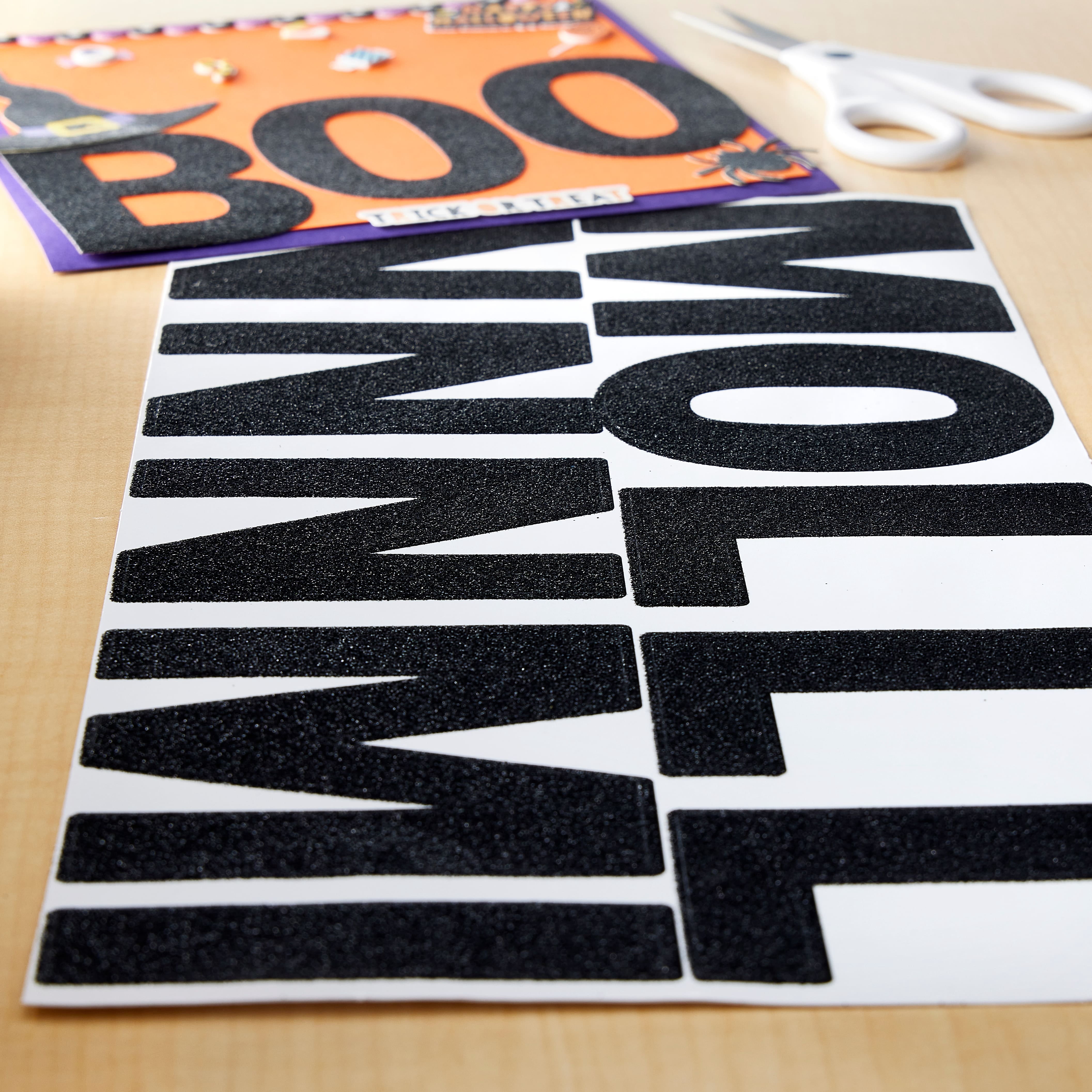 Recollections Black Glitter Alphabet Stickers, 12 Pack