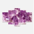 thumbnail image 2 of Purple Amethyst Macro - Contemporary Canvas Wall Art Print, 2 of 3