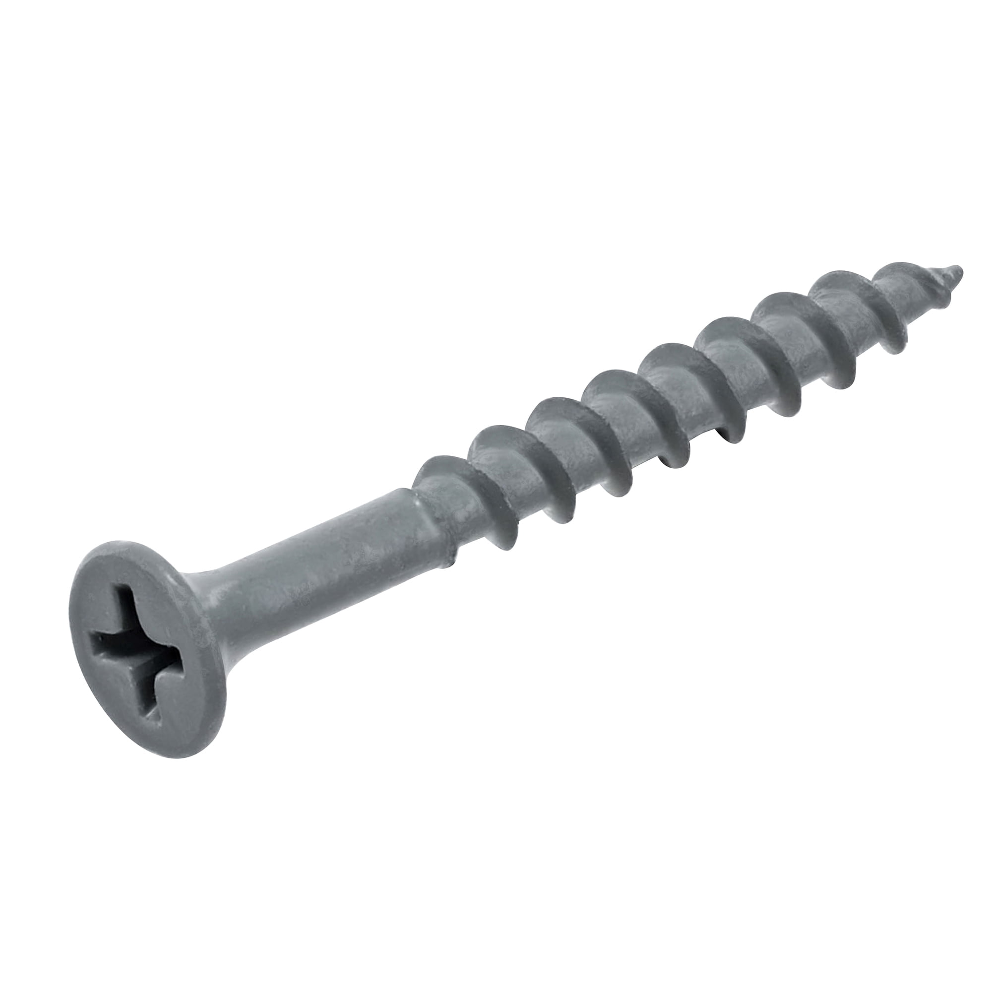Fas-n-Tite Deck and Fence Wood Screws, #8 x 2", Steel, Epoxy, Phillips, Gray, 50 pack