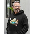 thumbnail image 2 of Colorful Car Design Hoodie Men -Image by Shutterstock, Male x-Large, 2 of 4