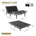 thumbnail image 2 of GIANNA Twin-XL Size Electric Bed Frame, Zero Gravity, With Wireless Remote, 3 USB Ports, Black, 2 of 6