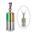 thumbnail image 3 of Collier Pendentif Tube en Acier Inoxydable Capsule Creuse pour Collier en Acier Support Cendres Bijoux, 3 of 9