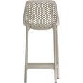 thumbnail image 4 of Meridian Furniture Mykonos Tabouret de Patio Extérieur - Ensemble de 4, Taupe, 4 of 8
