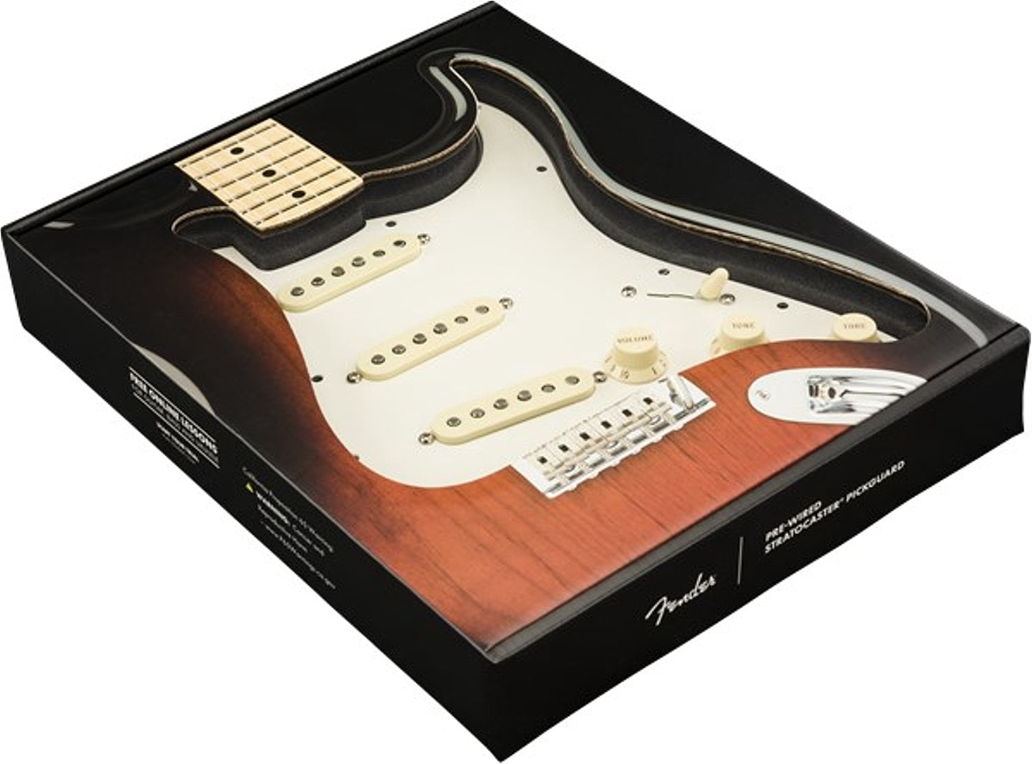 Fender Pre-Wired Strat Pickguard, Tex-Mex SSS, Parchment 11 Hole PG