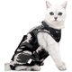 thumbnail image 1 of Traje de recuperación profesional para heridas abdominales o enfermedades de la piel, después de la cirugía, traje de pijama, alternativa con cuello en E para gatos (S, camuflaje) JAMW Sencillez, 1 of 4