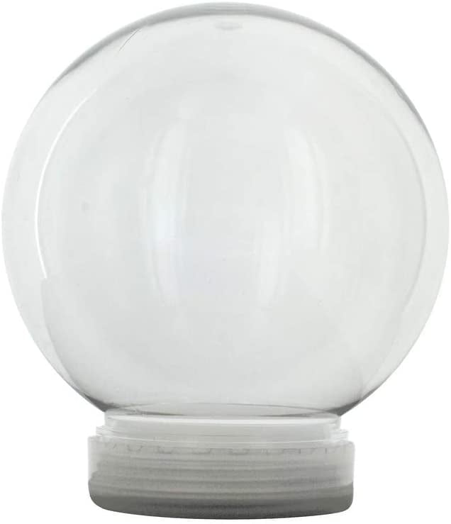 Creative Hobbies 4 Inch DIY Clear Plastic Water Globe Snow Globe with