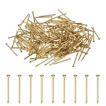 Uxcell 200-Pack Small Tiny Nails, 1.5mm x 25mm Brass Nails Hardware Round Head