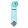 thumbnail image 3 of Jacob Alexander Woven Subtle Mini Squares Extra Long Neck Tie for Big and Tall Men - Light Turquoise, 3 of 7