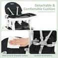 thumbnail image 4 of INFANS 5 in 1 Baby High Chair, Convertible Toddler Table with Rocking Chair, Adjustable Back, Removable Tray, Sponge, 4 of 8