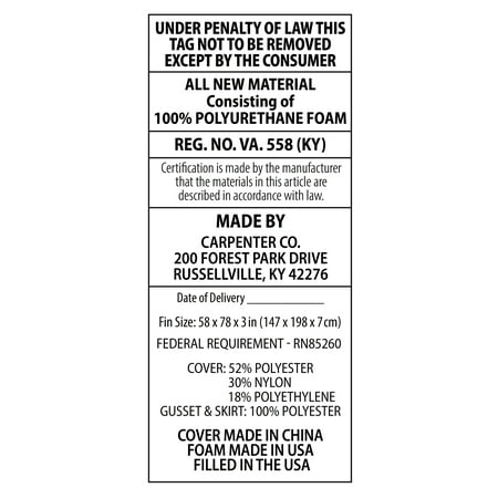 TruCool 3 Mattress Topper featuring Serene Foam, Queen