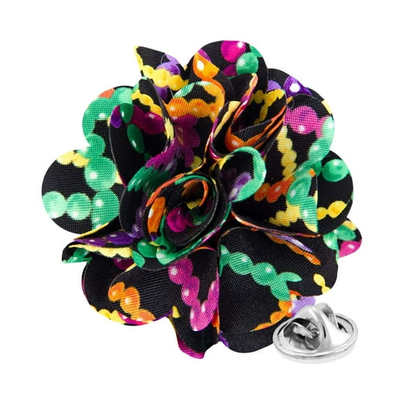 Vittorio Vico Men's Formal Mardi Gras Flower Lapel Pin