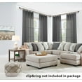 thumbnail image 4 of charcoal grey Linen Look Sheer curtains 63 Inch Length for Kitchen 2 Pack Rod Pocket Breathable Airy gray curtains for Bathroom Window Laundry canopy Sitting Room Reading 52x63 Inches Long Dark grey, 4 of 4