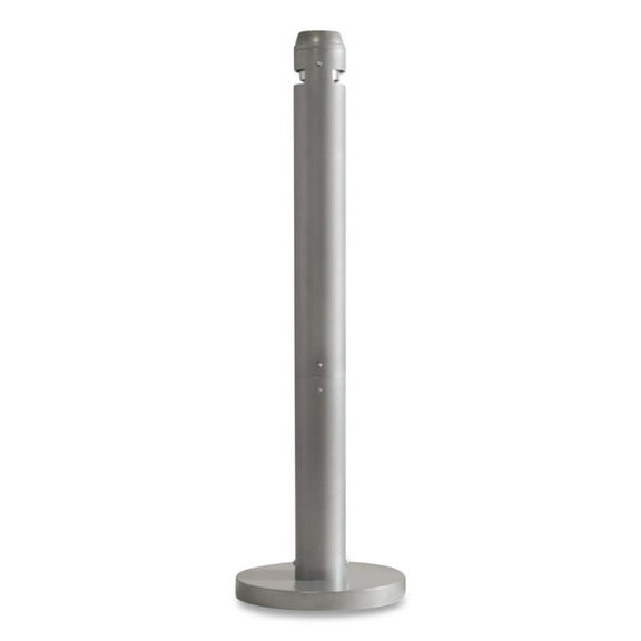 Rubbermaid Commercial Smoker's Pole, Round, Steel, 0.9 gal, Silver -RCPR1SM