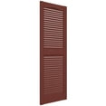 thumbnail image 5 of Ekena Millwork 14 1/2"W x 39"H Mid-America Vinyl, Standard Size Cathedral Top Center Mullion, Open Louver Shutter, w/Installation Shutter-Lok's & Matching Screws (Per Pair), 027 - Burgundy Red, 5 of 14