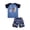 Light Blue/Navy Baseball (Tee & Shorts), variant on Beezizac Boys Summer Pajama Set, 2-Piece Jeep Camo PJs - Short Sleeves & Shorts Soft Sleepwear Size 10