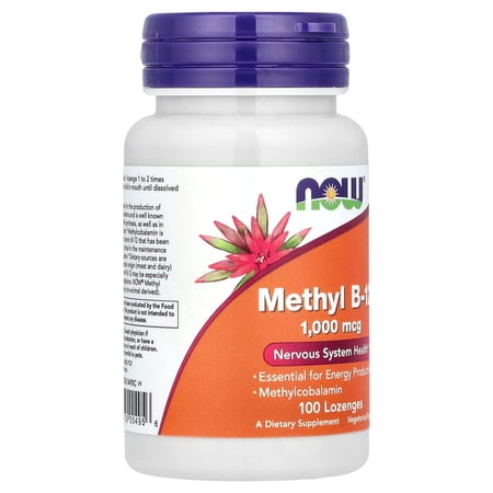 ナウフーズ メチルB-12 1000mcg 100粒チュアブル NOW Foods Methyl B-12 Lozenges ビタミンB12 メチルコバラミン トローチ ベジタリアン ビーガン