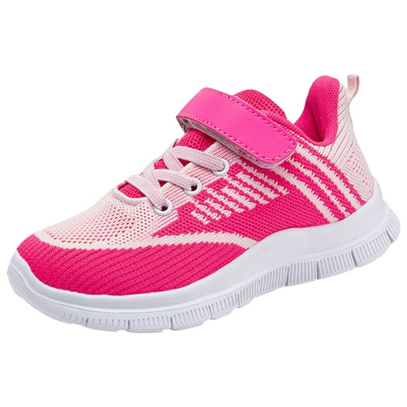 nsendm Boys Shoes Little Kid Size 6 Toddler Girls Shoes Fashion All Season Children Boys Sports Shoes Flat Thick Bottom Lightweight Boys Summer Shoes (Hot Pink, 12 Little Child)