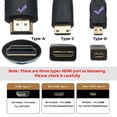 thumbnail image 3 of FVH 90 Degree Right Angled Micro HDMI 2.1 Ultra Thin HDTV Cable 8K 4K Hyper Super Flexible Slim Cord Type-A to Type-D for Camera HDTV, 3 of 5