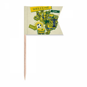 Welcom Brazil Summer Soccer Toothpick Flags Labeling Marking for Party Cake Food Cheeseplate