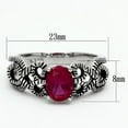 thumbnail image 2 of Luxe Jewelry Designs Women's Stainless Steel Engagement Ring with AAA Grade CZ Ruby - Size 6 (Pack, 2 of 4