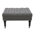 thumbnail image 5 of Spirit up Art 34" Wide Fabric Tufted Square Cocktail Ottoman in Dark Gray, 5 of 7