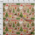 thumbnail image 2 of oneOone Silk Tabby Tan Fabric Santa|Gift Box & Tree Christmas Sewing Craft Projects Fabric Prints By Yard 42 Inch Wide, 2 of 4