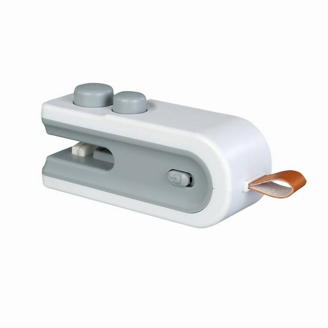 Mini selladora portátil al vacío para bolsas de plástico, compacta, blanca