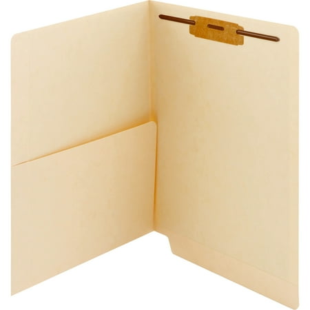 End Tab Diagonal Pocket (Smead End Tab Pocket Folder with Fastener, Straight-Cut Tab, 1 Pocket, Letter Size, Manila, 50 per Box)