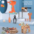 thumbnail image 2 of Établi pour Jouets pour Enfants avec Outils Réalistes et Perceuse Électrique pour Banc d'Outils d'Atelier de Construction, 2 of 13