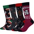 thumbnail image 1 of GHSDFBB Men's 2/4 Packs Fun Crazy Novelty Dress Crew Socks, 1 of 6