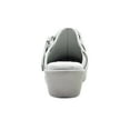 thumbnail image 4 of 24 HOUR COMFORT Gertrude Women's Wide Width Swivel Strap Leather Clogs WHITE 5, 4 of 6