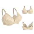 thumbnail image 2 of Large Size Glossy Bra Fixed Double Straps Back Three Buckle Full Cup Thin Cup Comfortable Bra Adjustable Underwear, 2 of 6