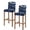 Blue, variant on Marble Navy Blue Bar Stool Covers Set of 2, Modern Golden Ombre Retro Fluid Art Stretch Washable Bar Chair Covers with Backs, Removable Pub Counter Height Chair Cover for Kitchen Dining Room Cafe