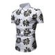 thumbnail image 2 of Camisa de manga corta con botones informales para hombre Pompotops  oipoqjl48926, 2 of 4