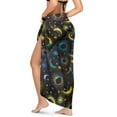 thumbnail image 2 of FKELYI Asterism Moon Star Print Women's Sarong Cover Up Bikini Skirt Beach Wraps Cover-Ups Breathable Pareo Swimwear Coverup Beachwear Dress for Lady Spring Summer, 2 of 6