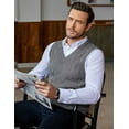 thumbnail image 3 of COOFANDY Men's Sweater Vest V Neck Pullover Sweater Sleeveless Knit Casual Slim Fit Vest, 3 of 9