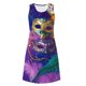 thumbnail image 5 of Vestido de dormir largo para mujer, moderno, informal, estampado, con bolsillos, sin mangas, con cuello de jardín, 5 of 6