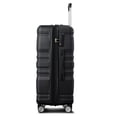 thumbnail image 6 of 3Pcs Luggage Sets for Women Men, Expandable ABS Hardshell Luggage Hardside Lightweight Durable Suitcase Sets Spinner Wheels Suitcase with TSA Lock 20''24''28'', Black, 6 of 7
