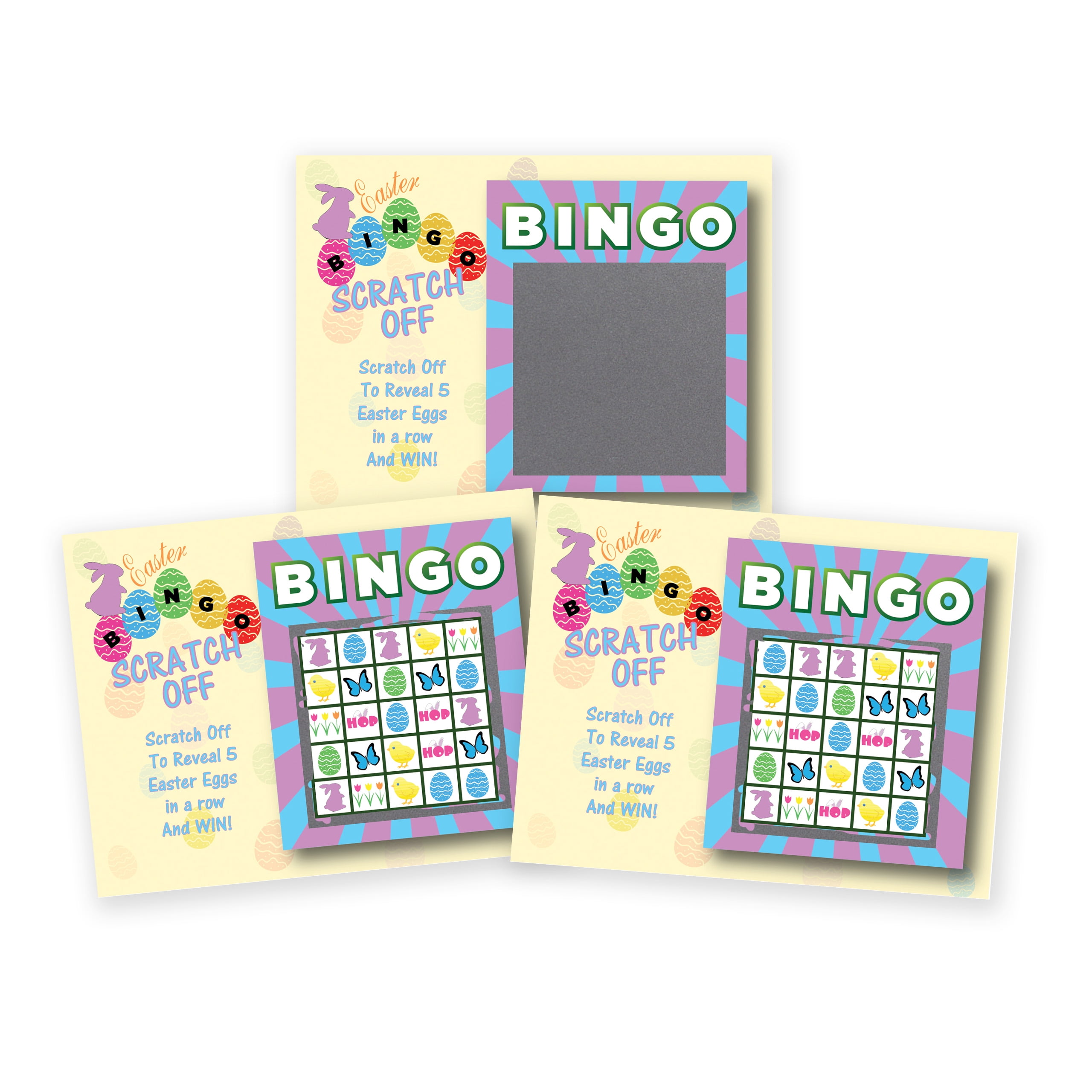 My Scratch Offs Easter Bunny Bingo Family Holiday Church School Scratch Off Game Cards 26 Cards
