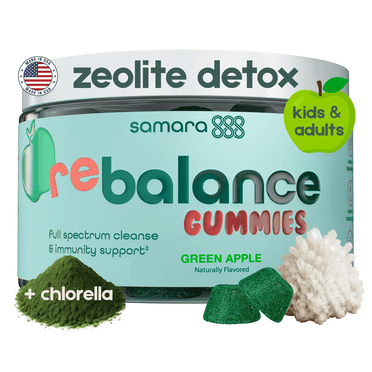 Samara 888 Zeolite Detox Gummies – Heavy Metal Cleanse with Chlorella, Cilantro & Milk Thistle – Gut Health & Natural Detox Support – Vegan, Non-GMO, 60 Gummies